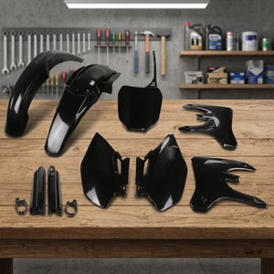 2003 2004 Yamaha YZF 450 Kit completo di plastica nera accessori moto - Product Image 2