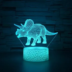 Kanlong – télécommande intelligente en forme de dinosaure, couleur changeante, pour l'intérieur, décoration de chambre en acrylique 3D personnalisable, lumière led moderne