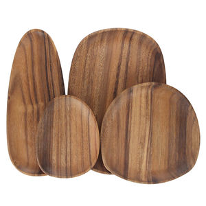 Piatti da <span class=keywords><strong>dessert</strong></span> in legno di noce di acacia Snack Frutta Verdura Formaggio Vassoi da portata Piatto per alimenti - Product Image 2