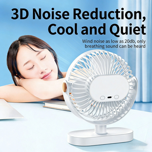Portable USB Rechargeable Mini Desk Fan Quiet Small <b>Table</b> Cooling Fan For Home Office Bedroom Desktop Personal Air Cooler Fan - Product Image 1