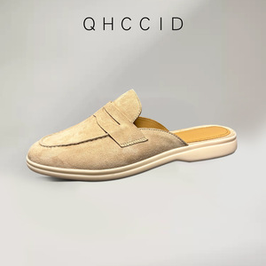 Zapatos con forro de piel - sencillos y versátiles, estilo pantalón corto, estilo old money, zapatos cómodos. Zapatos de hombre de una sola pieza con suela plana. - Product Image 1