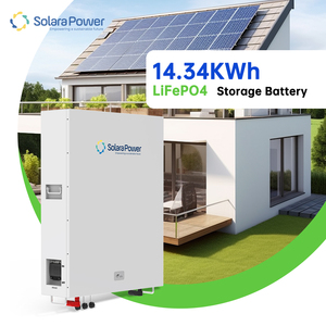 Batterie de stockage d'énergie Solara Power 48V 280Ah LiFePO4 14,34 kWh avec communication CAN, montage mural, batteries en gros - Product Image 1