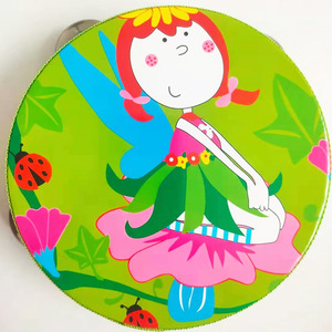 Tamborín de Madera de 6 Pulgadas con Diseño de Dibujos Animados, Instrumento de Percusión Orff, Juguete Musical para la Mano, Venta al Por Mayor, Trae Alegría - Product Image 5