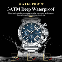 Montre chronographe à quartz pour homme POEDAGAR 892, grand cadran, plusieurs sous-cadrans, montre sport pour homme, bracelet en acier inoxydable, 3 couleurs disponibles