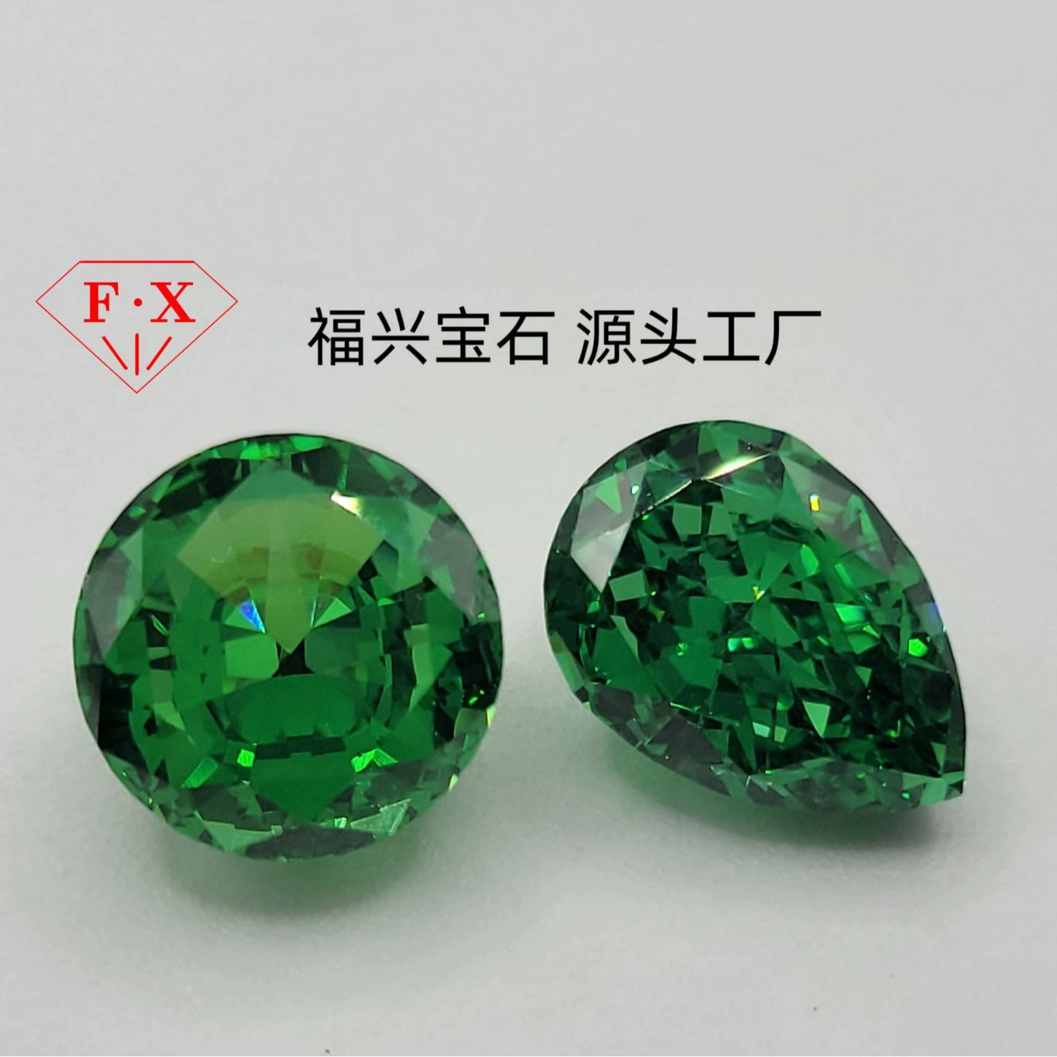 Фабрика WuZhou, драгоценный камень 5A, зеленый Ледяной цветок, кубический циркон