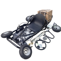 Vente en gros usine : Kit complet de châssis et accessoires en fer pour kart de drift moto à quatre roues 168CC, avec pneus de route de 6 pouces, pour course et DIY