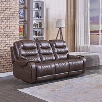 De luxe en cuir italien sectionnel inclinable canapé chaise meubles de maison