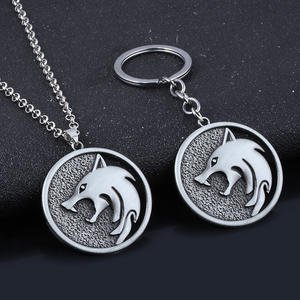 Collier tête de loup The <span class=keywords><strong>Witcher</strong></span>, porte-clés, médaillon, pendentif, cadeau - Product Image 3