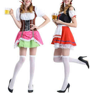 여자 독일 옥토버 페스트 바이에른 카운티 맥주 소녀 숙녀 렌치 웨이트리스 서빙 메이드 의상 - Product Image 2