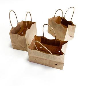 Sac en papier kraft anti-graisse personnalisé avec trous d'aération pour raisins, sac à fruits jetable avec impression offset, utilisation promotionnelle en supermarché - Product Image 3