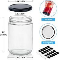 Envase de Vidrio Hermético Redondo Vacío de 25 ml - 1000 ml para Conservas, Mermeladas y Alimentos, con Tapa Metálica