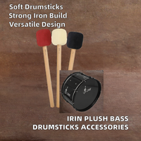 Percussion Instrument Accessories IRIN Iron & Wood Bass Plush Drumsticks Band Performance Big Wholesale