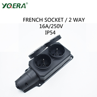Prise d'extension extérieure industrielle étanche IP54 à 2 voies, anti-froid, avec mise à la terre standard, 220-250V, conforme aux normes européennes