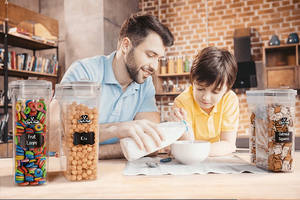 Contenedores Herméticos para Almacenamiento de Alimentos de 4L, 135.2 Oz, para Organización de Cocina y Despensa, Libres de BPA, Dispensadores de Cereales Crujientes, Juego de <span class=keywords><strong>4</strong></span> - Product Image 4