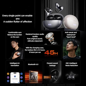 Nuovo Modello 2026 Auricolari Open-Ear con Cancellazione del Rumore ENC, Leggeri per Uso Quotidiano, Cuffie Wireless a Clip per Palestra - Product Image 3