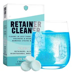 Retainer und Zahnreinigungspillen - Retainer-Reinigungspille für Retainer, Zahnpflege, Nacht- und Mundschutz