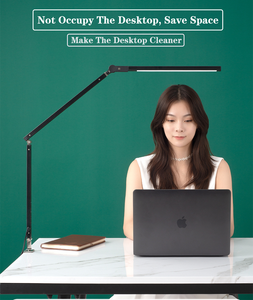 Lampe <span class=keywords><strong>de</strong></span> <span class=keywords><strong>table</strong></span> électrique moderne et simple à bras articulé pliable, éclairage grand angle flexible, sans scintillement, protection des yeux, pour bureaux et salles <span class=keywords><strong>de</strong></span> lecture - Product Image 3