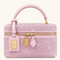 Nouvel Arrivage Sac à Main Géométrique Imperméable à Fermeture Éclair de Créateur Tendance Portable pour Femme en PU Entièrement Orné de Diamants
