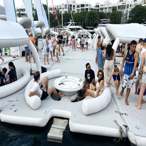 Plataforma de muelle flotante Balsa Isla flotante inflable para fiesta en la piscina Isla flotante <span class=keywords><strong>Cabana</strong></span> inflable - Product Image 3