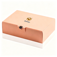 Boîte à gâteau pliable en papier biodégradable avec logo personnalisé, laminage mat, gaufrage, revêtement UV, emballage en carton pour biscuits et beignets