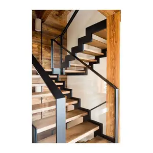 घर के लिए धातु की लकड़ी की नाक सीढ़ियाँ