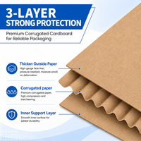 Boîte d'expédition en papier kraft personnalisée pour vêtements, avec bande de déchirement, boîte d'emballage de transport extra-résistante