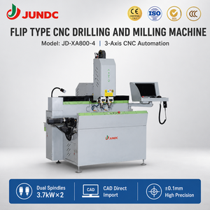 เครื่องจักรกลึงซีเอ็นซีแบบยืดหยุ่นขนาดกะทัดรัด JUNDC รุ่น 800 พร้อมระบบหมุนเซอร์โวแบบหลายด้านและระบบพลิกได้ - Product Image 1