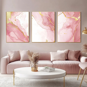 Decorazione per la casa di immagini astratte moderne di lusso oro rosa stampe da parete arte <span class=keywords><strong>pittura</strong></span> su tela - Product Image 2