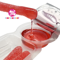 Bonbons gélifiés personnalisés en gros, bâtonnets de bonbons mous, confiture de fruits liquide acidulée, bonbons à mâcher