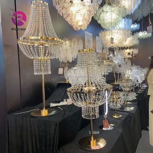 Supporto per <span class=keywords><strong>Lampadario</strong></span> da Matrimonio Dorato con Perline di Cristallo, Centrotavola Illuminato, Vaso da <span class=keywords><strong>Tavolo</strong></span>, <span class=keywords><strong>Lampadario</strong></span> per Decorazioni di Feste - Product Image 3