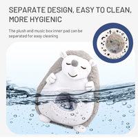 Peluche musical apaisante hérisson pour bébé, jouet en peluche doux avec lumière de projection pour le sommeil