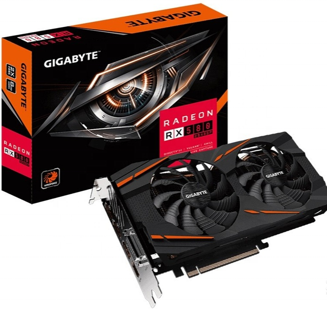 Wholesale Used Gigabyte 580 2048 Graphics Card 8G D5 8 Pin 450W PCI Express Interface with Fan Cooler for Gaming