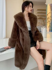 2024 New Winter Warm Integrated <strong>Mink</strong> <strong>Coat</strong> Women Marten Hair Luxury Fur Women Faux <strong>Mink</strong> Fur Long <strong>Coat</strong> Plus Size <strong>Coat</strong> - Product Image 6