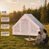 Tente gonflable d'extérieur Coody Air 3x2M, tente facile à installer, tente familiale pour le glamping, tente légère pour 2 à 4 personnes