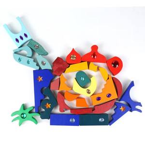 Blocs de construction en bois arc-en-ciel, briques de diamant <span class=keywords><strong>Mandala</strong></span>, blocs de cognition, <span class=keywords><strong>jeu</strong></span> d'empilage de pierres précieuses, pièces - Product Image 5