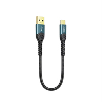 Câble USB A vers USB C CableCreation, charge rapide 3A, transfert de données 480 Mbps, nylon tressé, alliage d'aluminium plaqué or, pour ordinateur