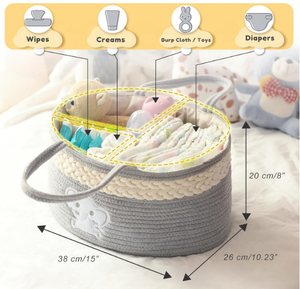 Panier <span class=keywords><strong>à</strong></span> <span class=keywords><strong>langer</strong></span> en coton extra large pour <span class=keywords><strong>table</strong></span> <span class=keywords><strong>à</strong></span> <span class=keywords><strong>langer</strong></span> et voiture - Product Image 3