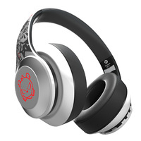Casque sans fil circum-auriculaire avec suppression active du bruit (ANC), design exclusif, éclairage musical pour ordinateurs, robuste