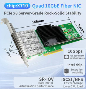 การ์ดเชื่อมต่อเครือข่ายแบบมีสาย Genuine X710 Quad 10GbE สำหรับเซิร์ฟเวอร์ - คุณภาพระดับ OEM ราคาแข่งขัน พร้อมส่งจำนวนมาก มีสินค้าในสต็อก รับประกัน 1 ปี ของแท้ - Product Image 4