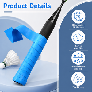 Overgrip de haute qualité en PU souple, anti-choc, antidérapant, avec logo personnalisé pour pickleball, badminton, padel/tennis - Product Image 3