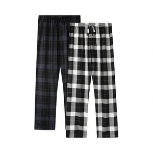 Pantaloni da Notte da Uomo 2026 in Tessuto Scozzese Morbidi con Tasche Traspiranti per il Relax a Casa - Abbigliamento da Notte da Uomo - Product Image 1