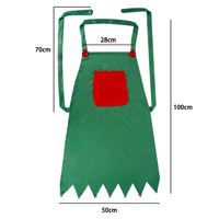 Tablier de Noël Elfe en coton non tissé durable à manches, kit pour décorations de fête - Vente chaude