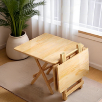 Table à manger pliante moderne en bois massif, table de cuisine portable en bois, table à manger pliable pour économiser de l'espace, pour la maison et les restaurants