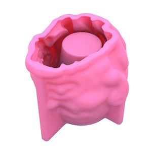 Moule en silicone DIY pour pot à cendres en forme de tête de vampire hideuse avec des dents qui fuient des grains délicats en 3D, des yeux glacés, facile à utiliser - Product Image 3