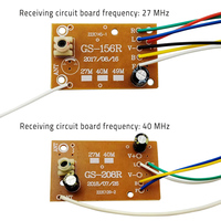 Lixinzhuo GS 156 208 27M40M Placa de Circuito de Control Remoto de Cuatro Vías, Módulo Transmisor Receptor, Placa Base PCBA para Coche de Juguete, 3.6-6V