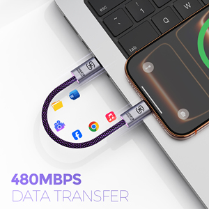 สายชาร์จ SIKAI LED แบบสั้น 0.16 เมตร USB-C to USB-C รองรับ 240W PD3.1 สายถักแบบแม่เหล็กต่อเข้าด้วยกันได้ ใช้สำหรับเดินทาง โต๊ะทำงาน พาวเวอร์แบงค์ <span class=keywords><strong>โทรศัพท์</strong></span> - Product Image 3