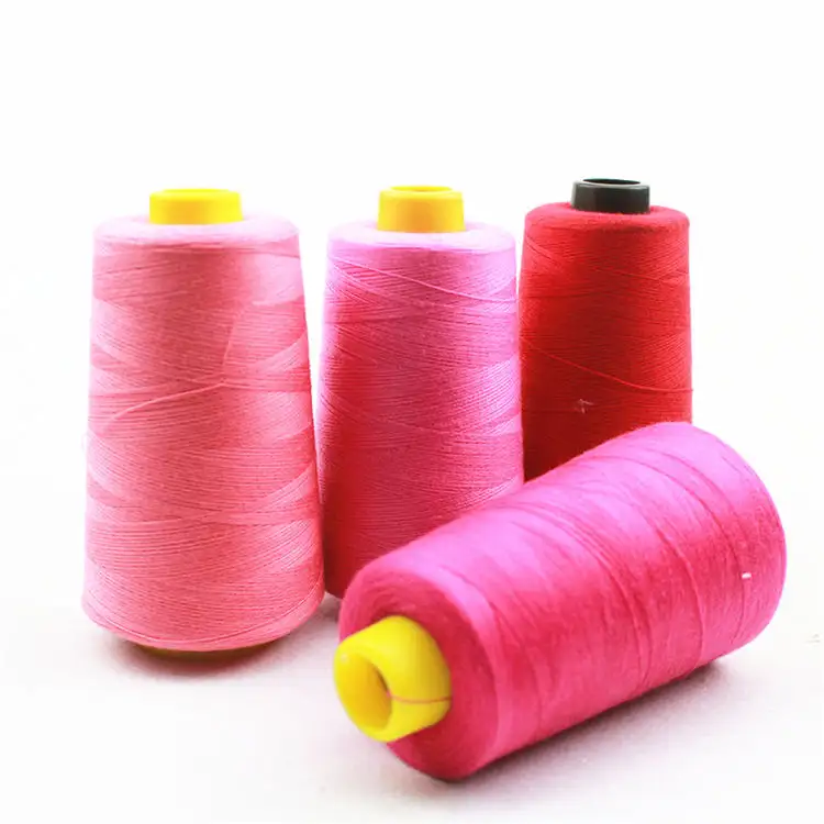 Marchio WEITIAN prezzo produttore 100% poliestere filo ad alta tenacità 40 s2 pinking fili per cucire