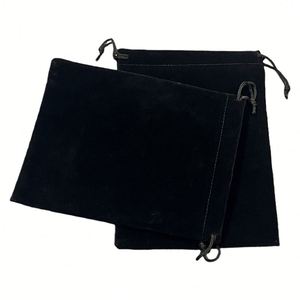 Bolsas de Terciopelo con Cordón para Regalo, Personalizadas con Logotipo, Color Negro, para Guardar Joyas - Product Image 3