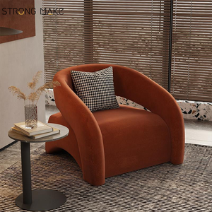 Diseño Moderno Lujo <span class=keywords><strong>Relax</strong></span> Ocio Diseño Acento Sillón Muebles Tapizados Cómodos <span class=keywords><strong>Sillones</strong></span> de Terciopelo Para Sala de Estar - Product Image 2