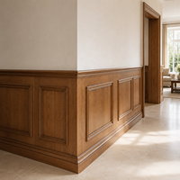 Panneaux muraux décoratifs en bois de chêne français classique de luxe sur mesure pour la décoration intérieure des villas et des hôtels